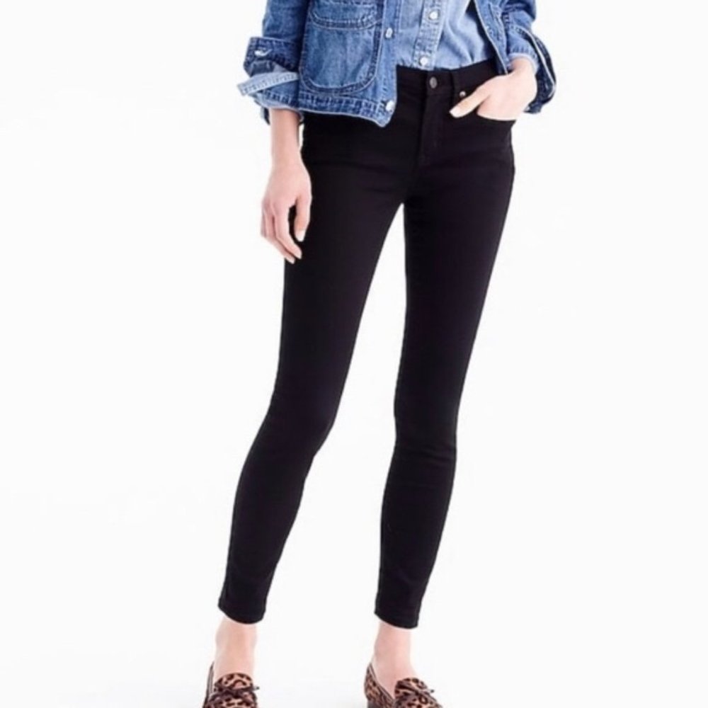 J. Crew Toothpick Skinny Jeans Black Ankle Size 30 EUC L1168